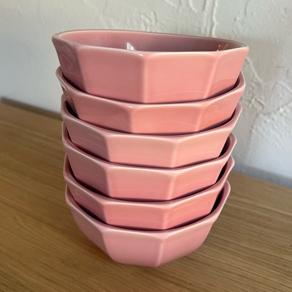 Set of 6 IKEA Pink STRIMMIG Cereal Bowls – Discontinued 6” Cottagecore Style - Picture 5 of 7